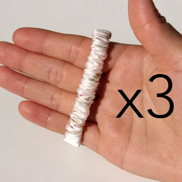 The Skinny Scrunch (3 por pedido): Coleteros de satén de lujo y elegantes