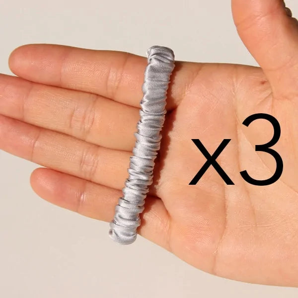 The Skinny Scrunch (3 por pedido): Coleteros de satén de lujo y elegantes