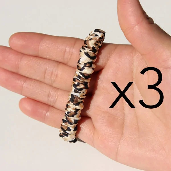 The Skinny Scrunch (3 por pedido): Coleteros de satén de lujo y elegantes