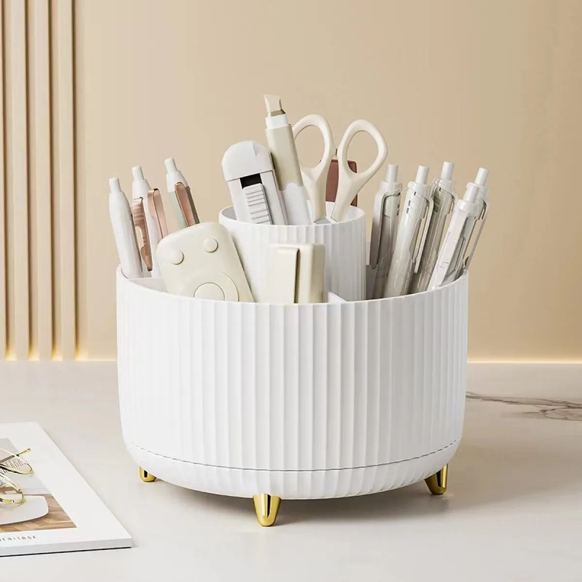 The Beauty Cosmetic Brush Holder - 360° Rotating Makeup Brush Holder