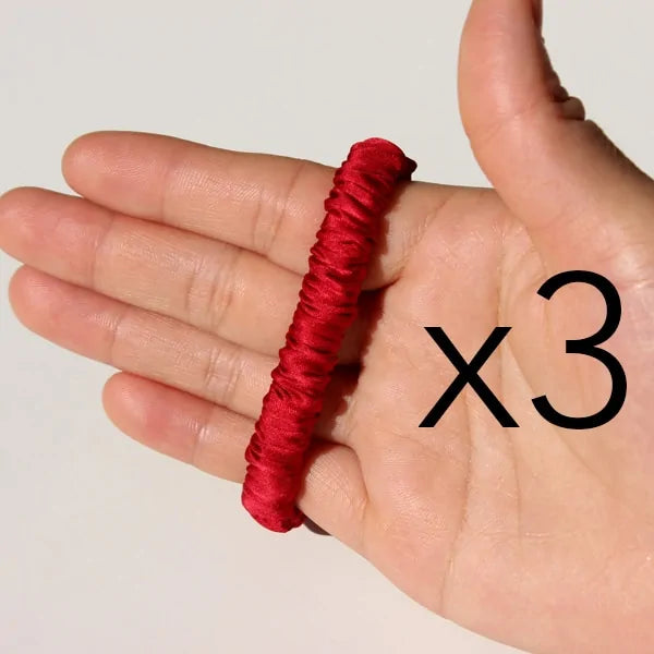 The Skinny Scrunch (3 por pedido): Coleteros de satén de lujo y elegantes