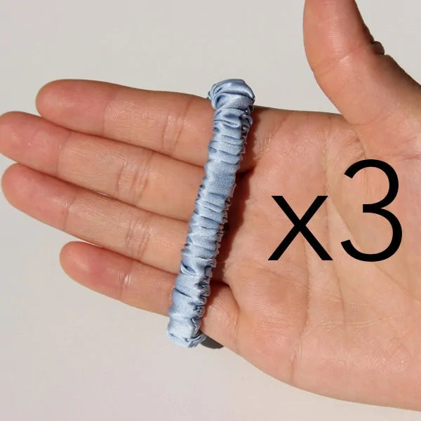 The Skinny Scrunch (3 por pedido): Coleteros de satén de lujo y elegantes