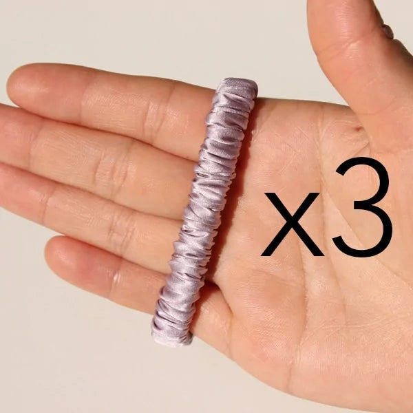 The Skinny Scrunch (3 por pedido): Coleteros de satén de lujo y elegantes