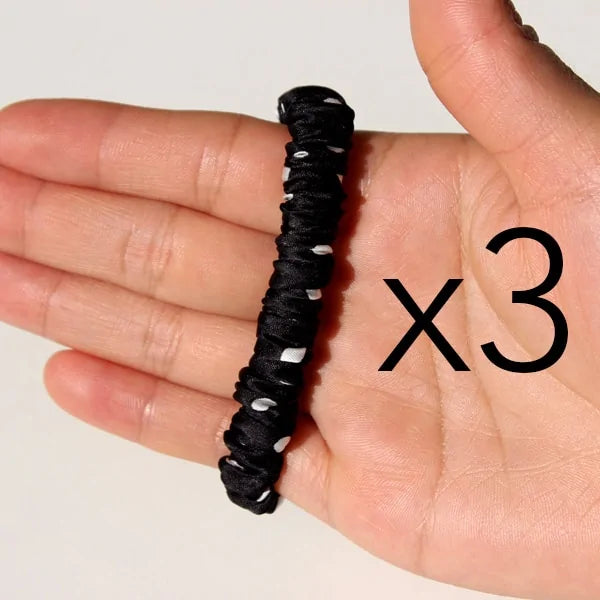 The Skinny Scrunch (3 por pedido): Coleteros de satén de lujo y elegantes