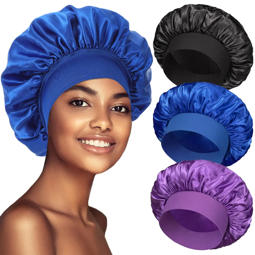 The Beauty Bonnet (3 Per Order) – Luxury Satin Sleep Cap for Frizz-Free Mornings