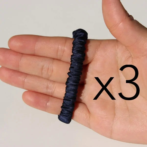 The Skinny Scrunch (3 por pedido): Coleteros de satén de lujo y elegantes