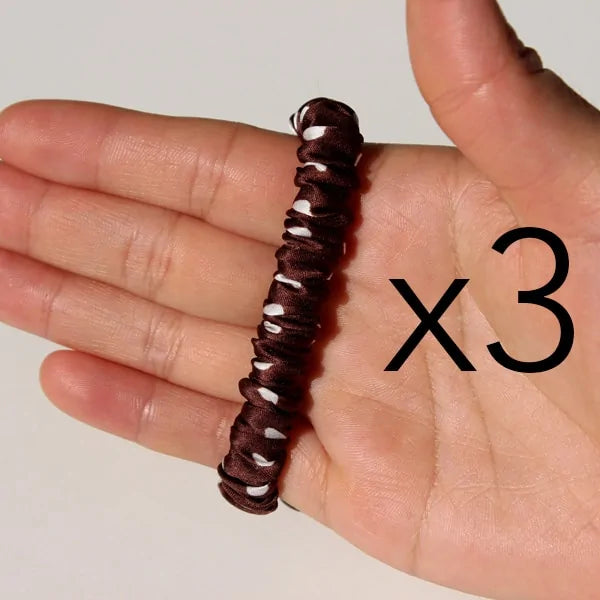 The Skinny Scrunch (3 por pedido): Coleteros de satén de lujo y elegantes