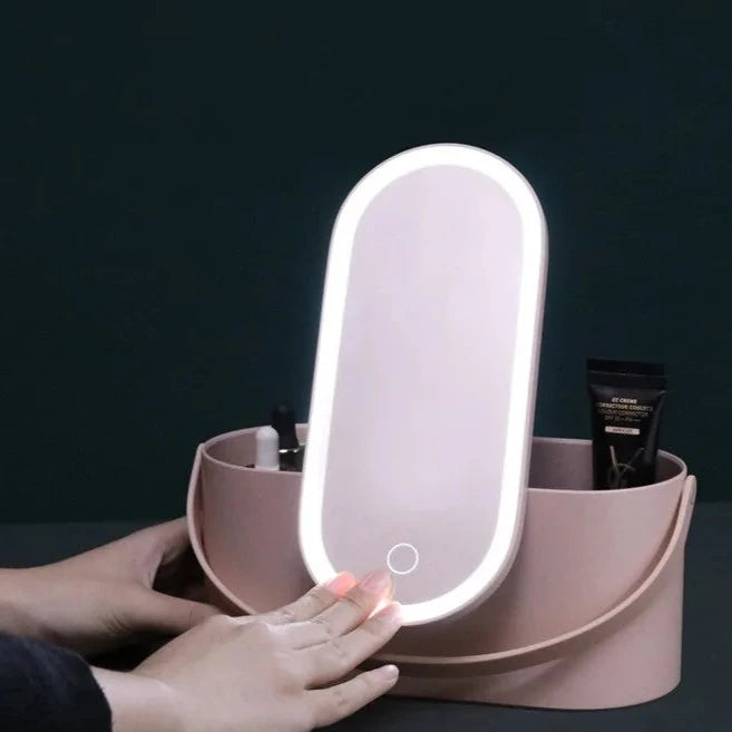 The LumiLux – Portable LED Vanity Mirror for Beauty on the Go