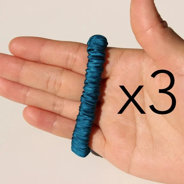 The Skinny Scrunch (3 por pedido): Coleteros de satén de lujo y elegantes