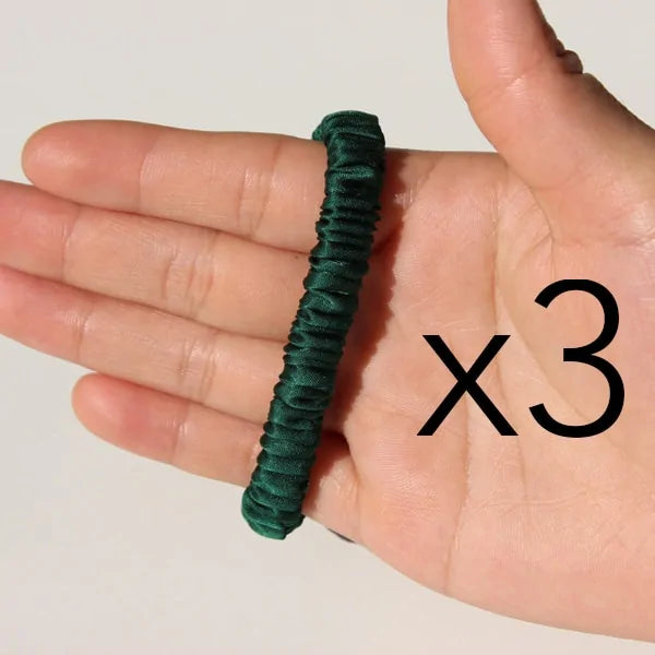 The Skinny Scrunch (3 por pedido): Coleteros de satén de lujo y elegantes