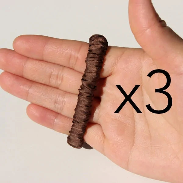 The Skinny Scrunch (3 por pedido): Coleteros de satén de lujo y elegantes